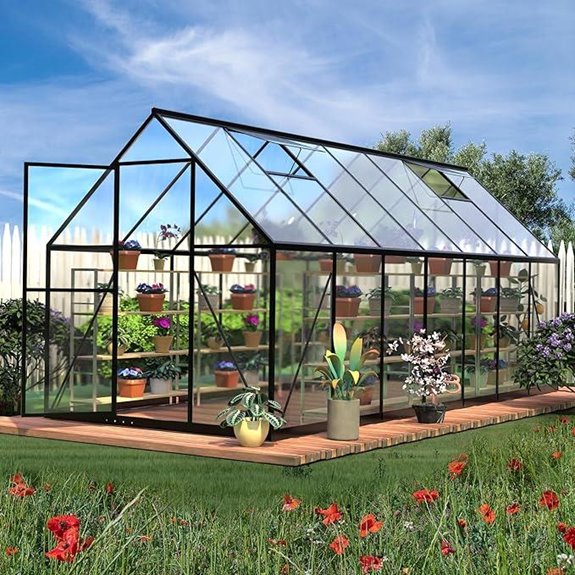 HOOYEAH 6x14 FT Outdoor Greenhouse with Vent