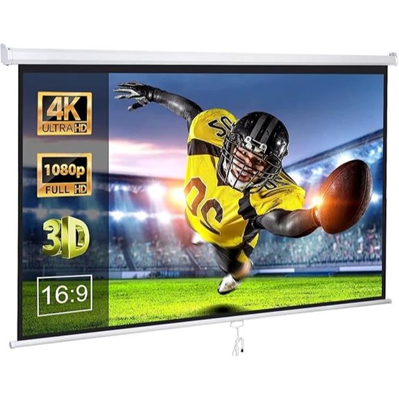 ZENY 100-Inch HD Pull-Down Projector Screen