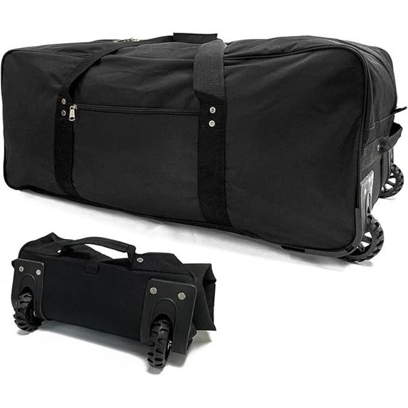 34-Inch Collapsible Heavy Duty Rolling Duffle Bag
