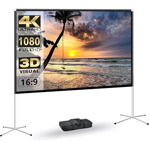 Portable 80-inch Projector Screen with Stand