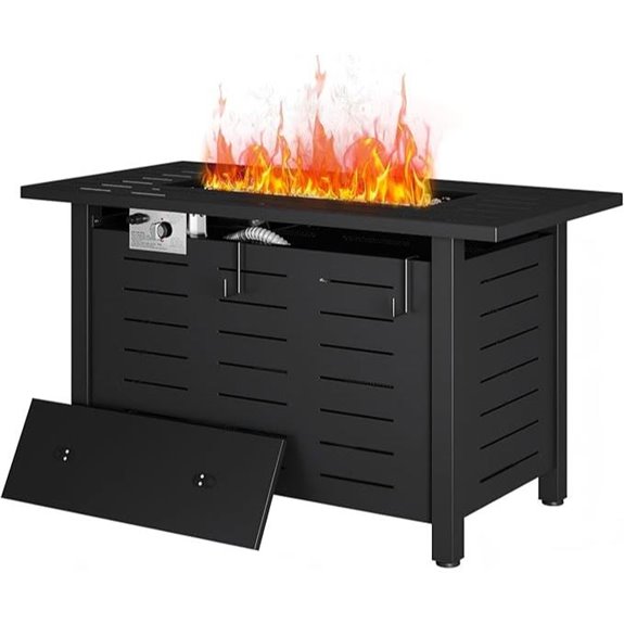 Aoxun 41 Inch Propane Fire Pit Table
