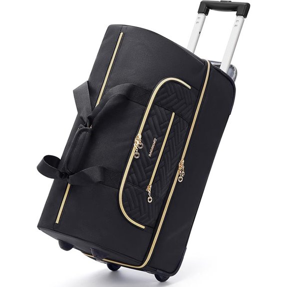 BAGSMART 45L Rolling Duffle Bag with Shoes Compartment