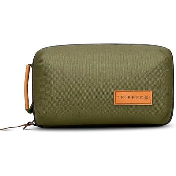 Tech Bag Organizer with Leather Accents and Mesh Pockets