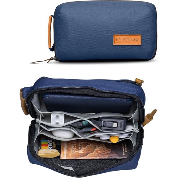 TRIPPED Travel Tech Organizer Bag with Leather Accents