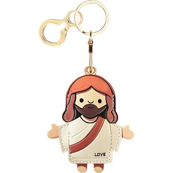 Leather AirTag Keychain Cover with Key Ring