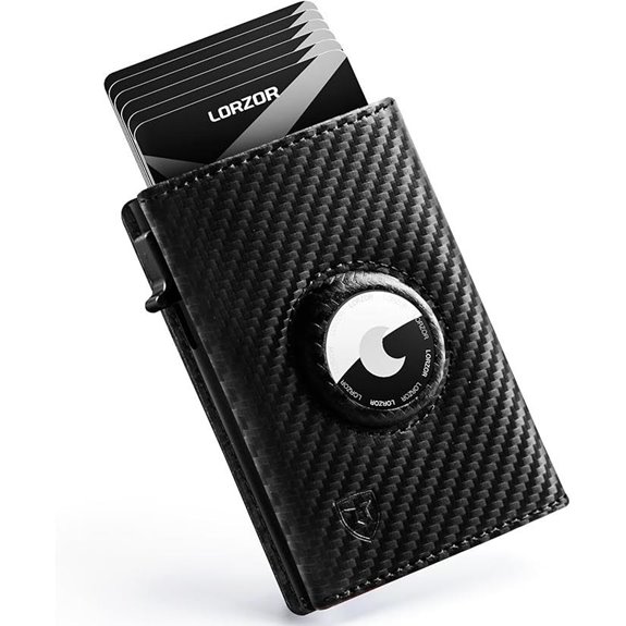 LORZOR Leather AirTag Wallet with RFID Blocking