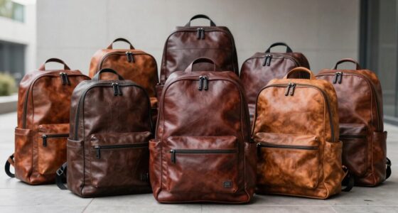 leather backpacks with anti theft zippers