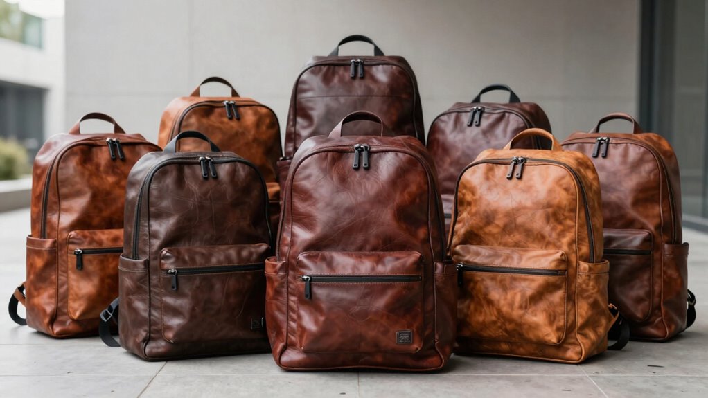 leather backpacks with anti theft zippers