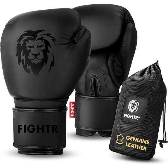 FIGHTR® Leather Boxing Gloves with Carrying Bag