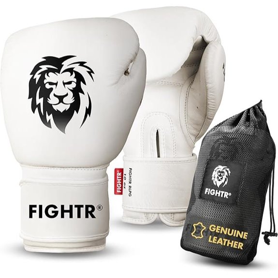 FIGHTR Pro Leather Boxing Gloves with Bag