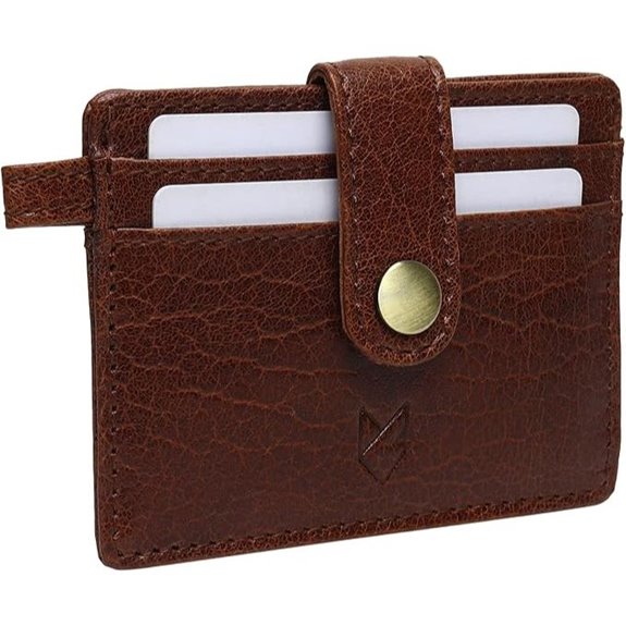 FOXHACKLE Leather Card Holder with Key Ring