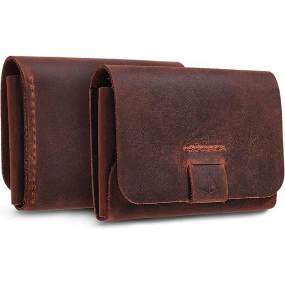 TXEsign Leather Business Card Holder with Magnetic Closure