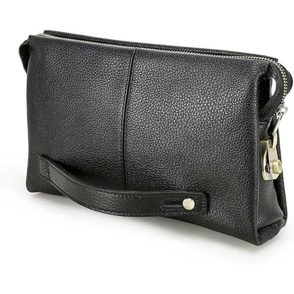 Leather Contactless Clutch Wallet with Phone Holder