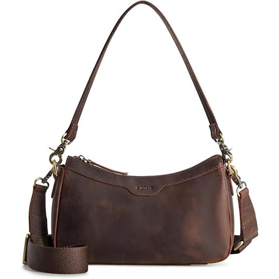 S-ZONE Leather Crossbody Bag for Women