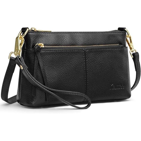 Kattee Leather Crossbody Bags for Women Small Wristlet Purses for Women