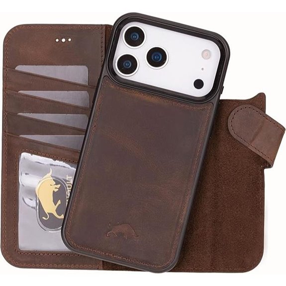 Venoult Leather Wallet Case for iPhone 17 Pro