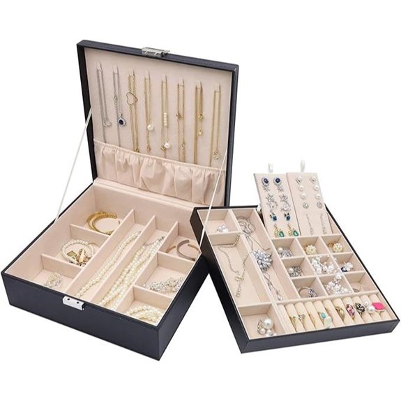 ProCase Leather Jewelry Box with Removable Pad