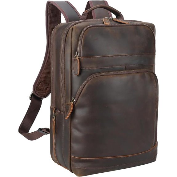 Masa Kawa Leather Laptop Backpack for Men