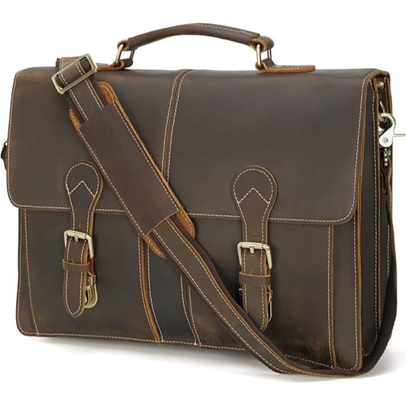 Polare 16 Leather Messenger Laptop Bag for Men