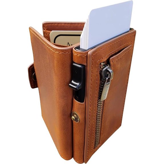 AVEGAT Full-Grain Leather Trifold Wallet for Men