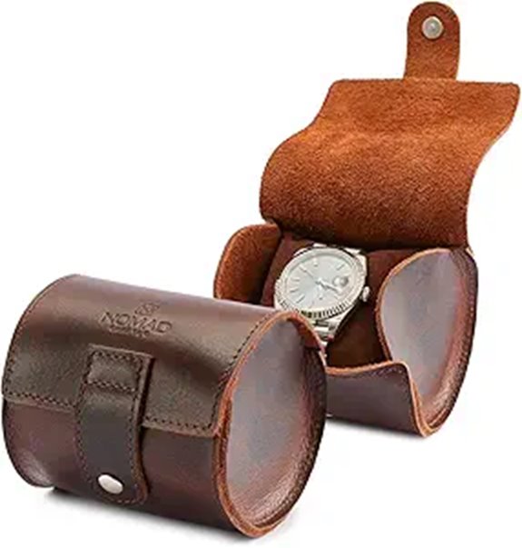 NomadCraftsCo Leather Watch Travel Case for Men