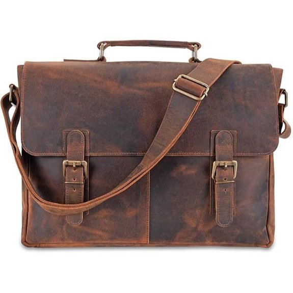 Moonster Leather Messenger Bag for Men & Women