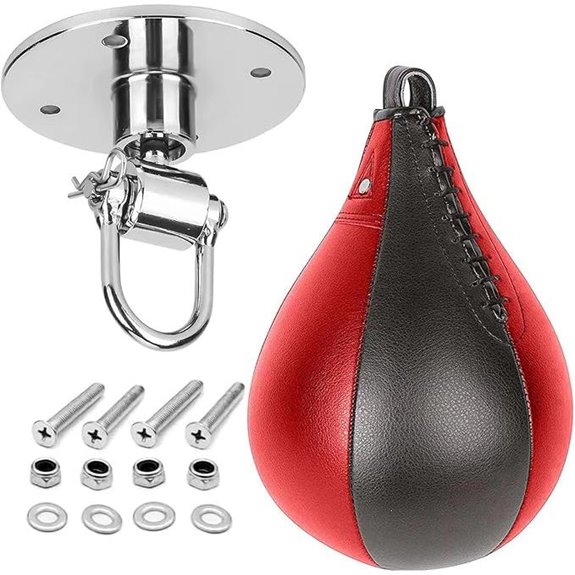 Leather MMA Speed Bag with Hanging Swivel