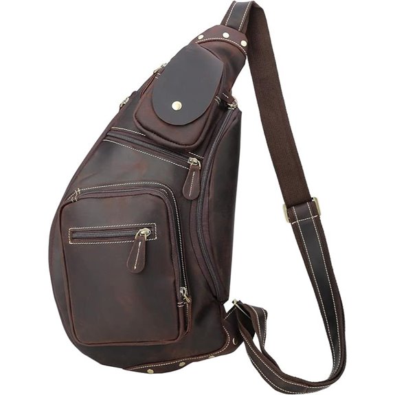 Polare Leather Crossbody Sling Bag for Outdoors