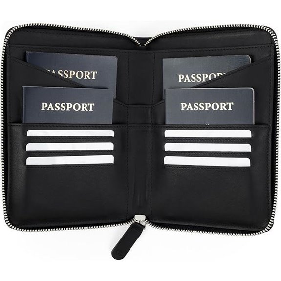 Leather Family Passport Holder for 4 Passports