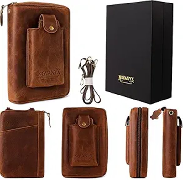 NOVANYX Leather Passport Holder & Travel Organizer