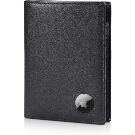 Polare RFID Leather Passport Wallet with AirTag Slot