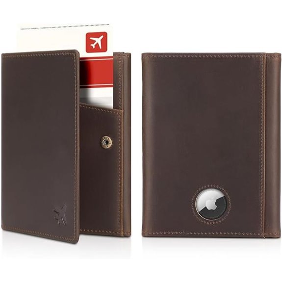 Polare Leather Pilot Wallet with RFID Block AirTag Slot