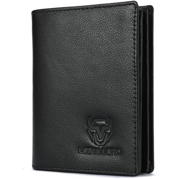 Leather RFID Bifold Wallet with 15 Card Slots