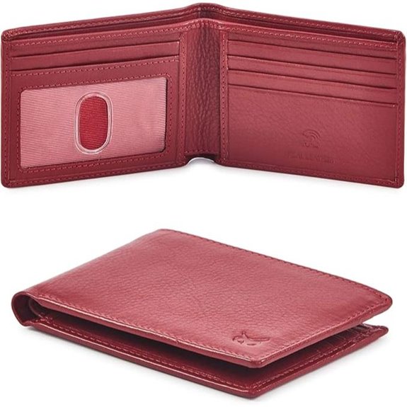 Real Leather RFID Bifold Wallet for Men
