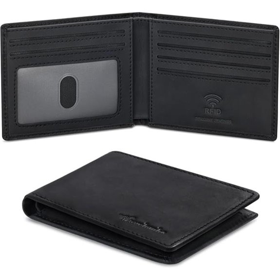 Travelambo RFID Bifold Leather Wallet for Men
