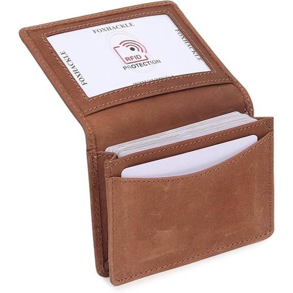 FOXHACKLE RFID Bifold Leather Card Holder Wallet