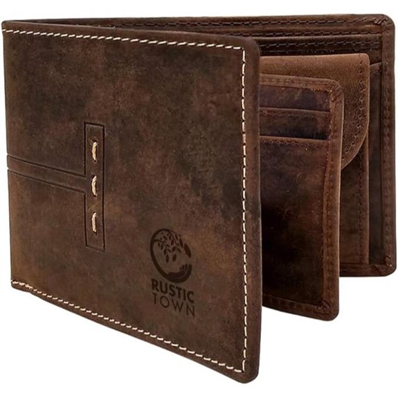 Rustic Leather Wallet for Men with RFID Protection