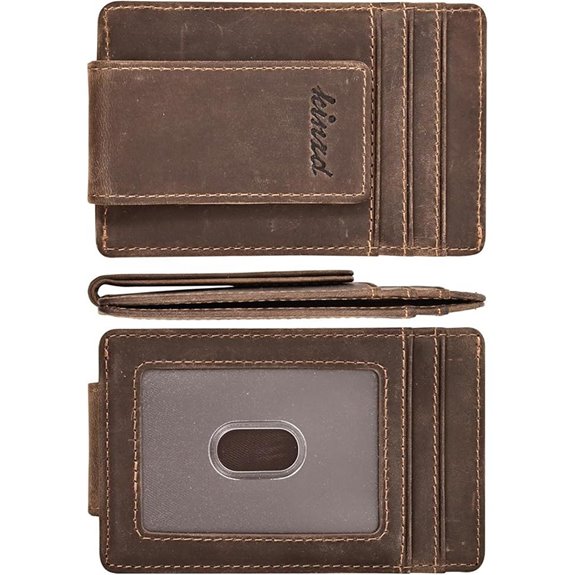 Kinzd Leather RFID Money Clip and Wallet