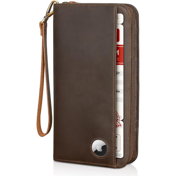 Polare Leather Passport Holder with RFID & Coin Pouch