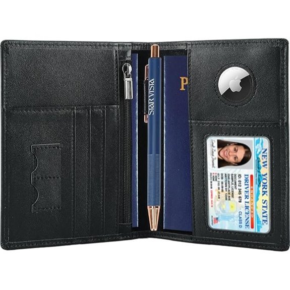 STAR VISTA Leather Passport Holder with RFID Blocking