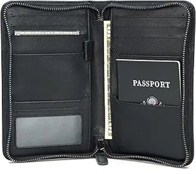 Polare Napa Leather Passport Holder with RFID Blocking