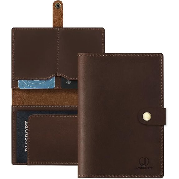 Jack&Chris Leather RFID Passport Holder with Card Case