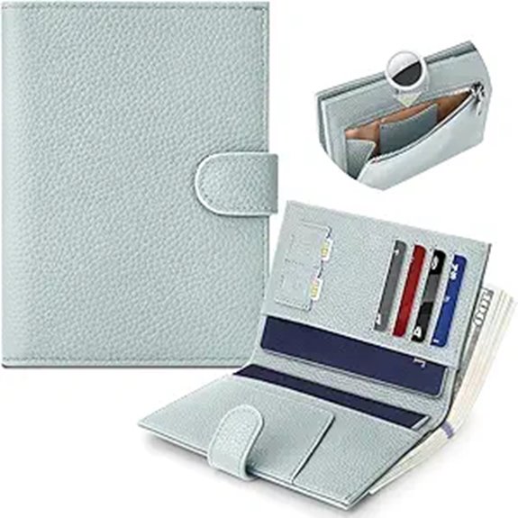 Leather Passport Holder with RFID & Airtag Pocket