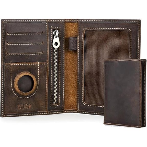 Contacts Leather RFID Passport Wallet with Card Slots