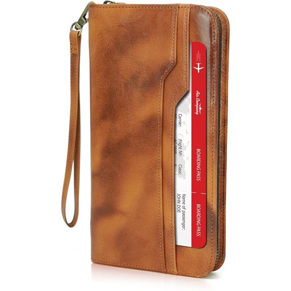 Polare Leather RFID Passport Wallet for 6 Passports