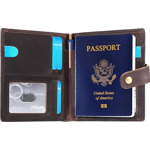 Vitus Leather Passport Wallet with RFID & Travel Notebook