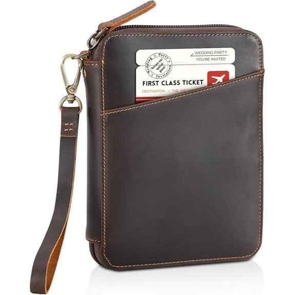 Polare Leather RFID Passport Wallet for 4 Passports