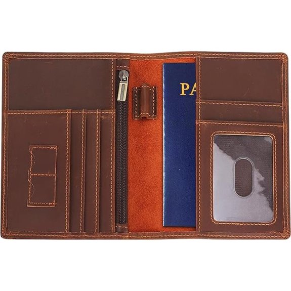 STAR VISTA Leather Passport Wallet with RFID Blocking
