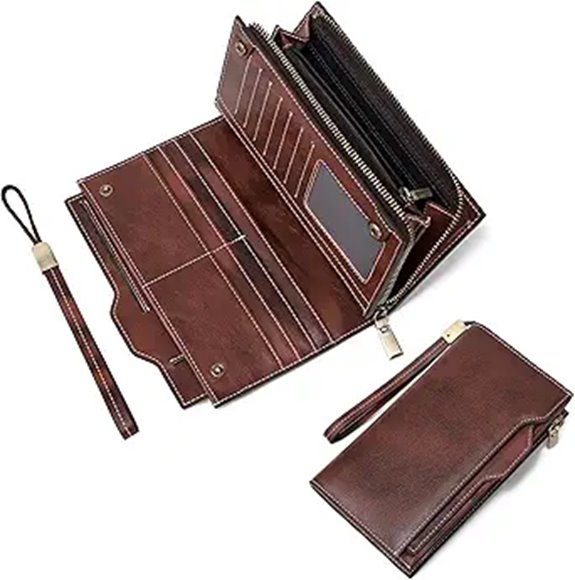 LANNSYNE RFID Blocking Leather Travel Wallet