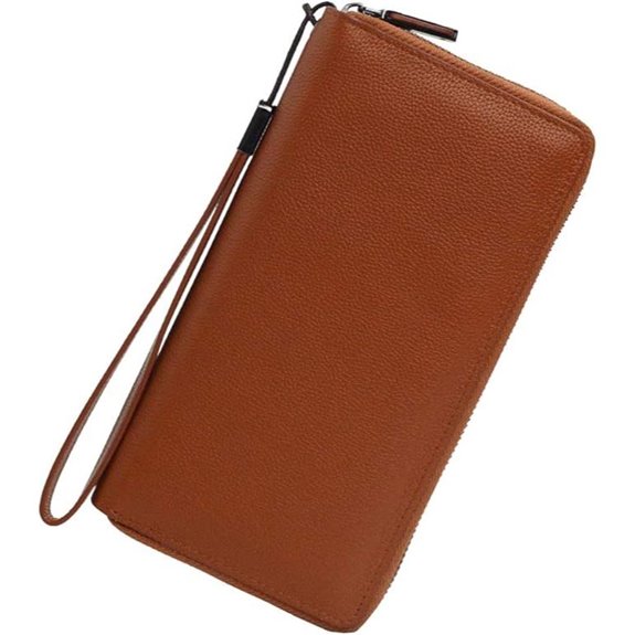 Bveyzi RFID Blocking Leather Wallet & Phone Clutch